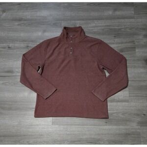Mountain‎ Khakis Pullover Sweater Classic Fit Mens Size Large quarter snap pop